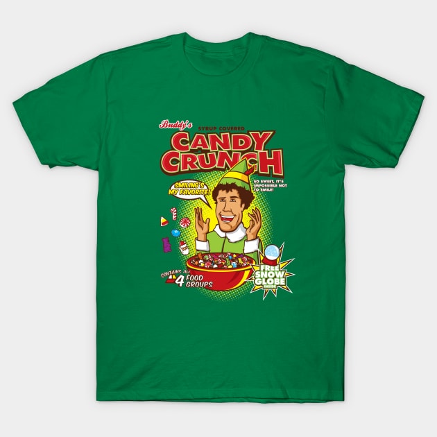 Buddy's Syrup Covered Candy Crunch T-Shirt by huckblade